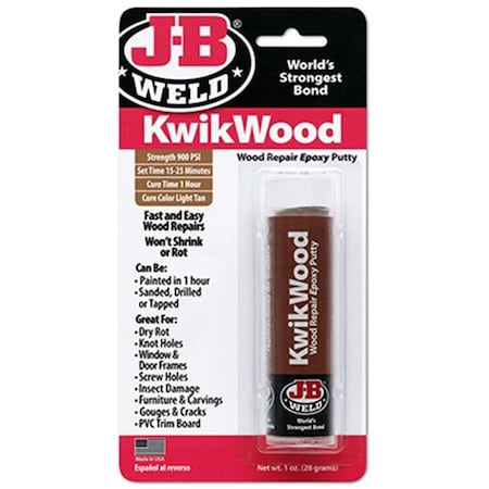 J-B Weld JB Weld 8257 Kwik Wood Hand Mixable Epoxy Putty 128002